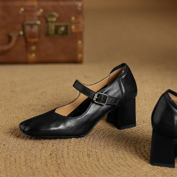 Cira Genuine Leather Heels