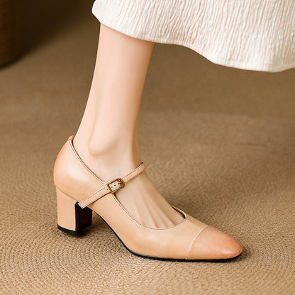 Estelle Genuine Leather Heels