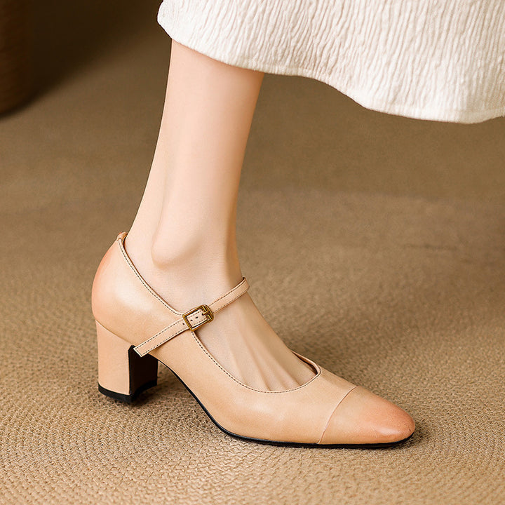 Estelle Genuine Leather Heels