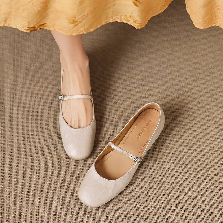 Rose Genuine Leather Flats