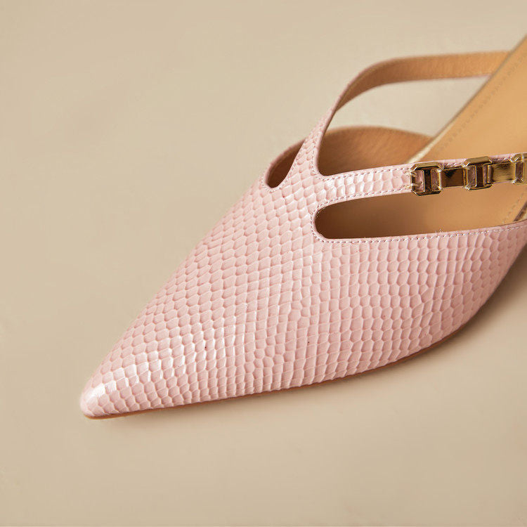 Ivory Genuine Leather Mules