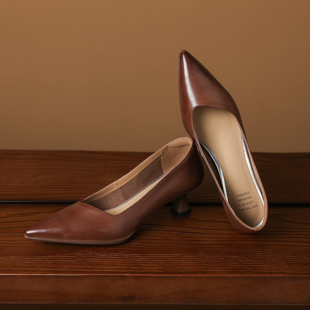 Valeria Genuine Leather Heels