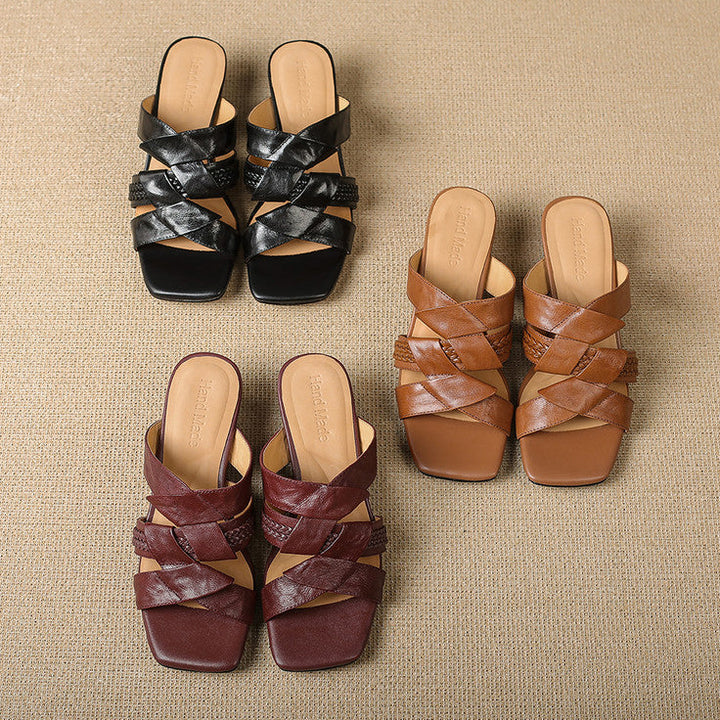 Elanora Genuine Leather Mules