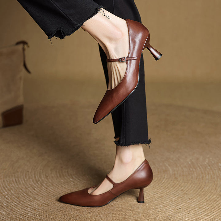 Eva Genuine Leather Heels
