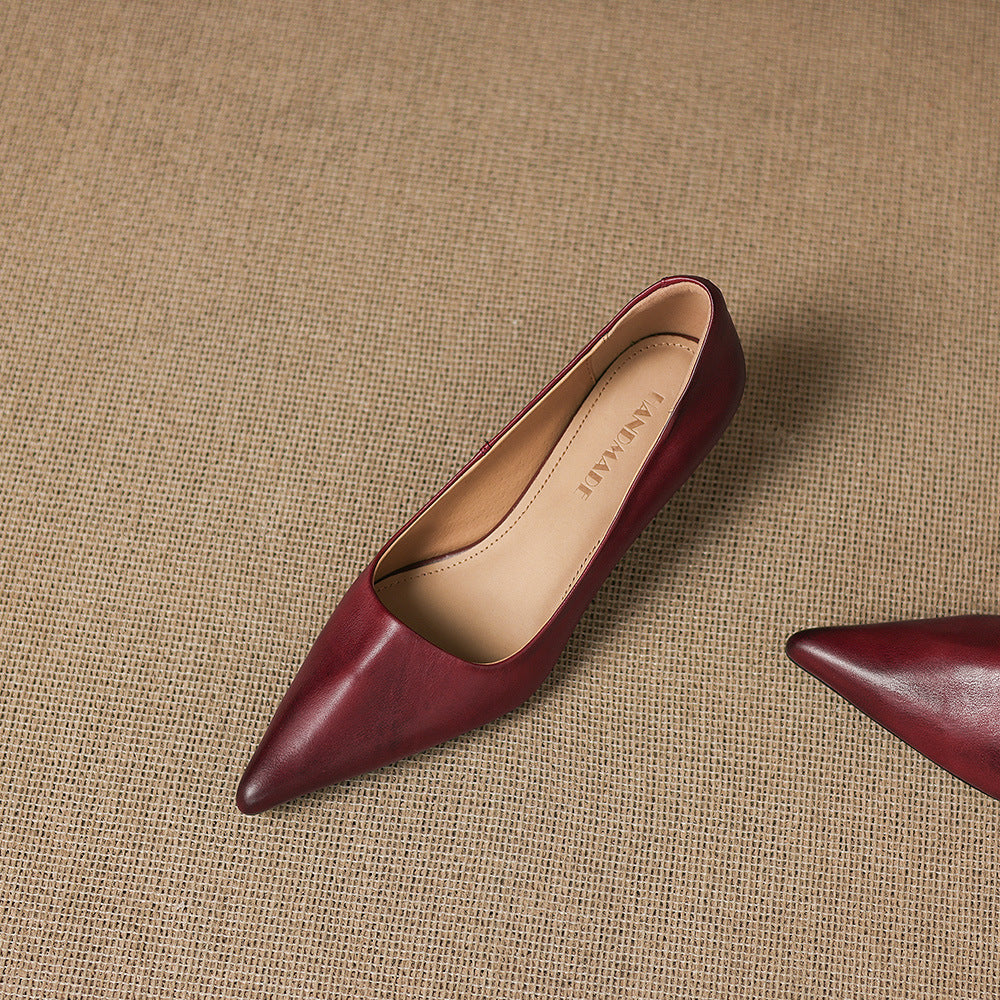 Calina Genuine Leather Heels