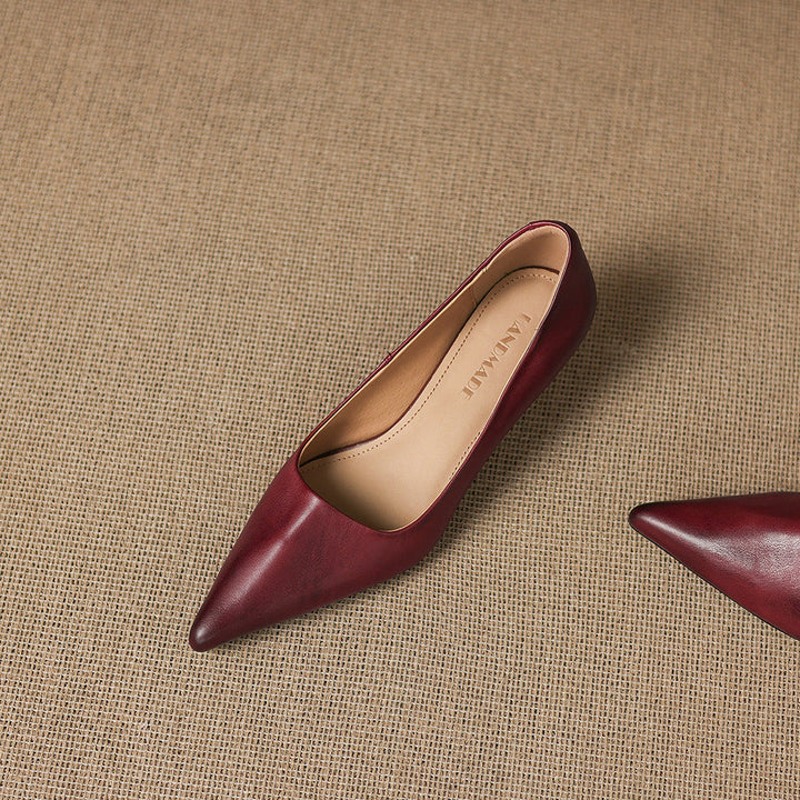 Calina Genuine Leather Heels