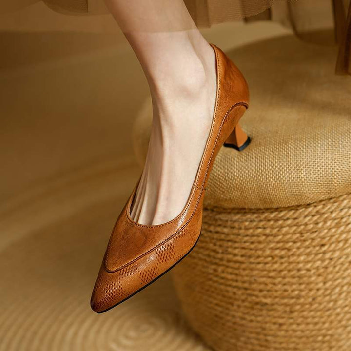 Liora Genuine Leather Heels