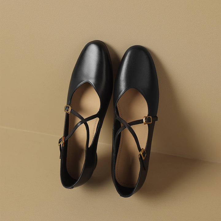 Esmira Genuine Leather Flats