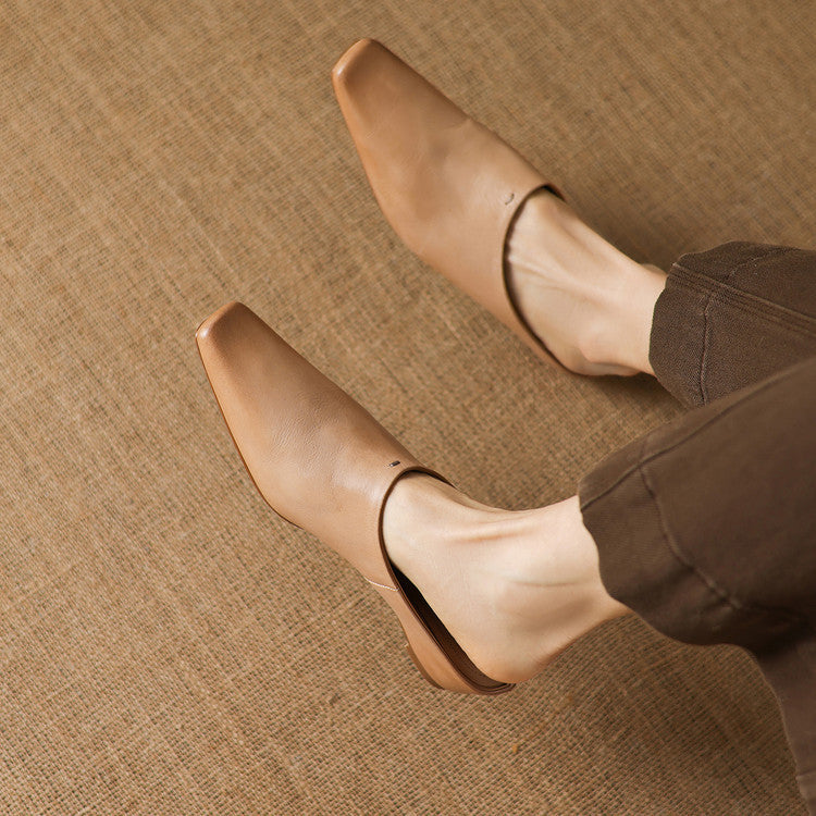 Nerissa Genuine Leather Mules