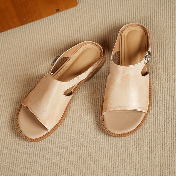 Nessa Genuine Leather Mules