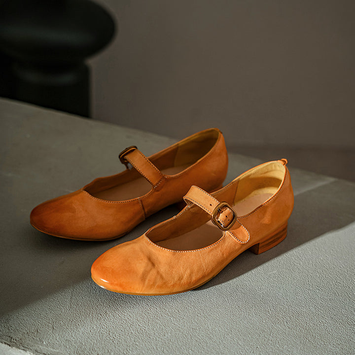 Galla Genuine Leather Heels