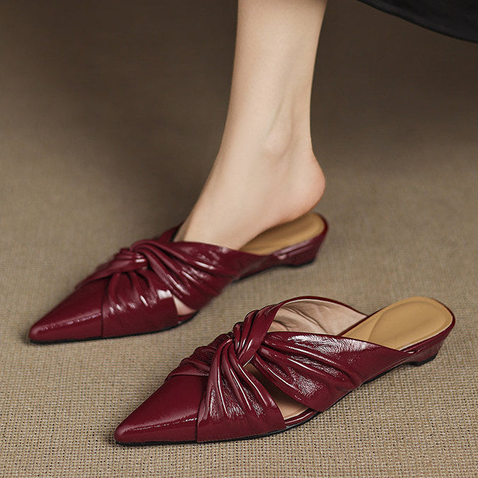 Elvara Genuine Leather Mules