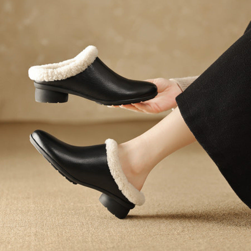 Ruelle Fleece-Lined Mules