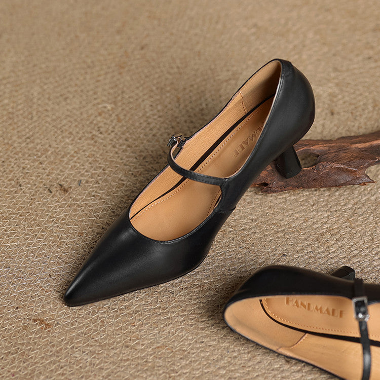 Eva Genuine Leather Heels
