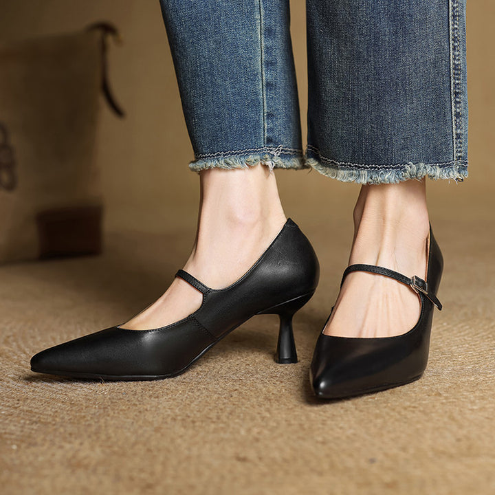 Eva Genuine Leather Heels