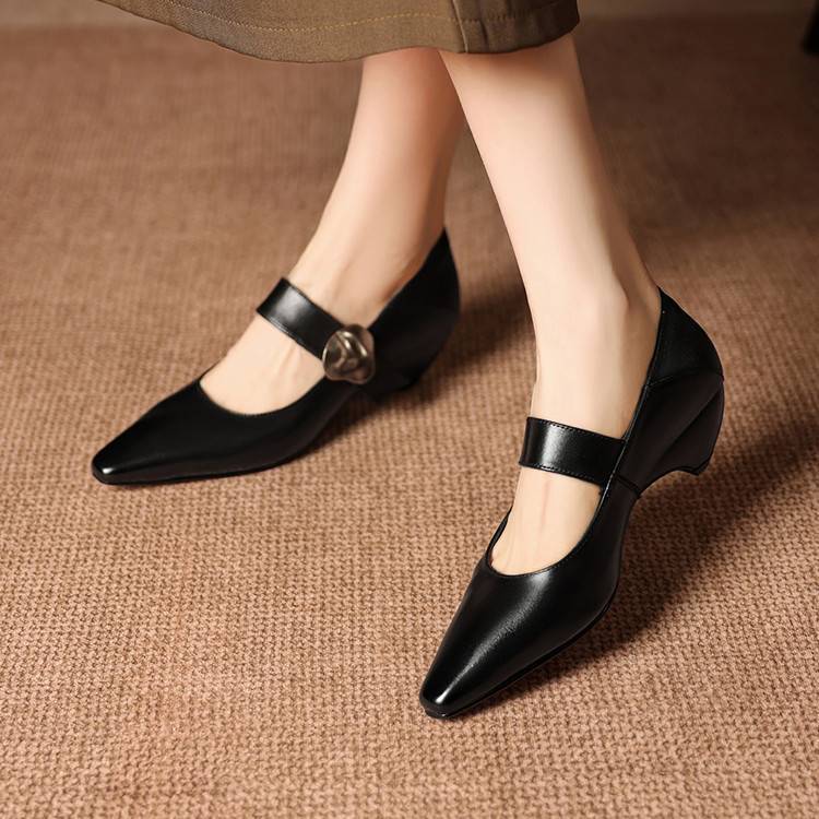Alysa Genuine Leather Heels