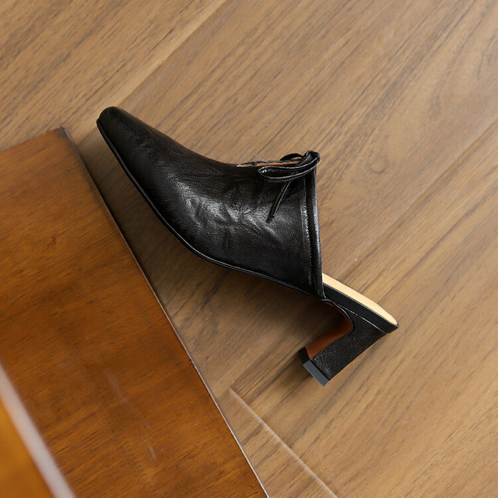 Vionetta Genuine Leather Mules