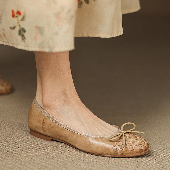 Vara Genuine Leather Flats