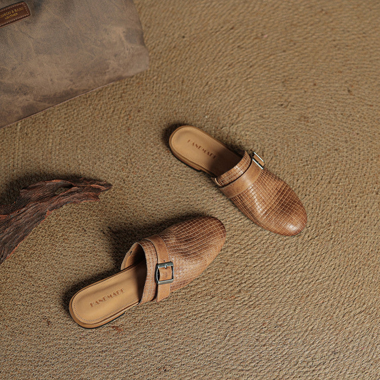 Malena Genuine Leather Mules