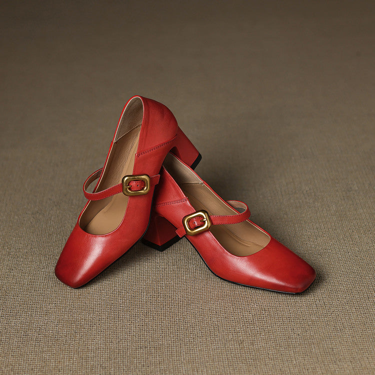 Luna Genuine Leather Heels