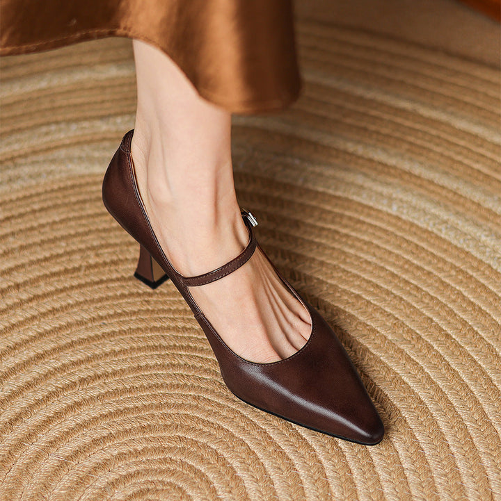 Kath Genuine Leather Heels