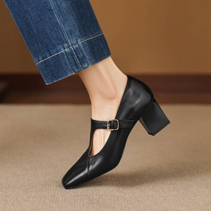 Norina Genuine Leather Heels