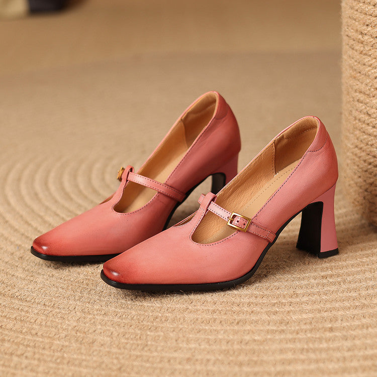 Velmira Genuine Leather Heels