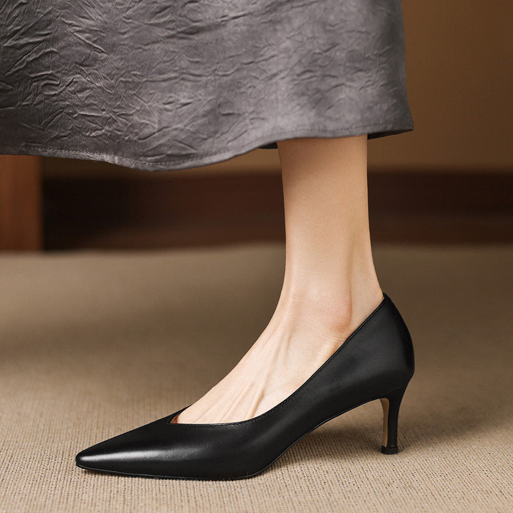 Lenora Genuine Leather Heels