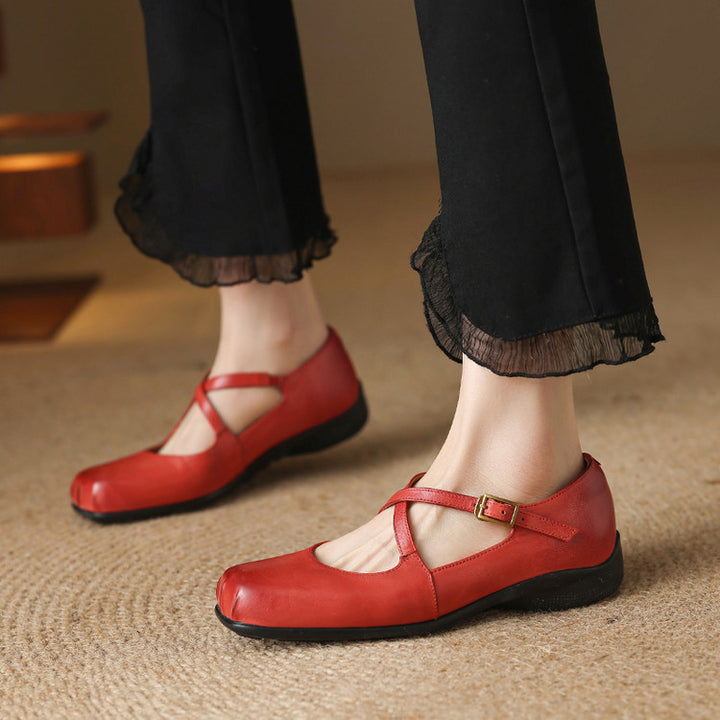 Fina Genuine Leather Flats