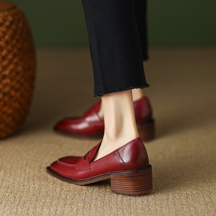 Ormont Genuine Leather Heeled loafers