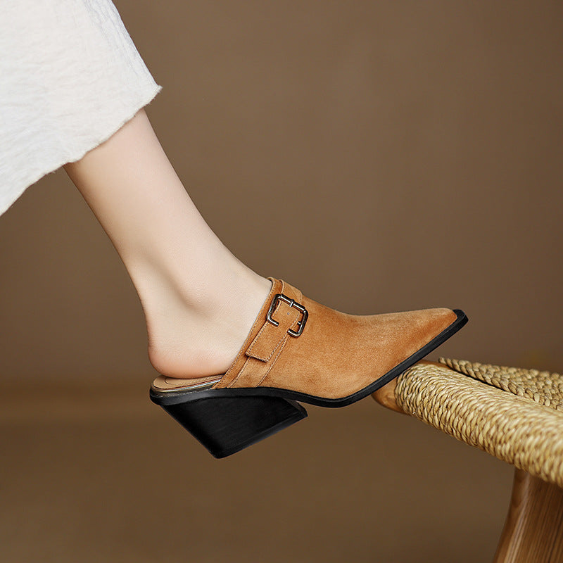 Noellea Suede Heeled Mules