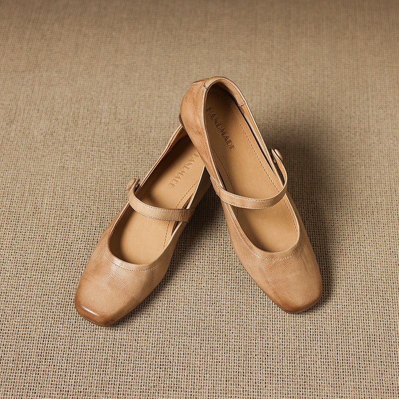 Orelia Genuine Leather Flats
