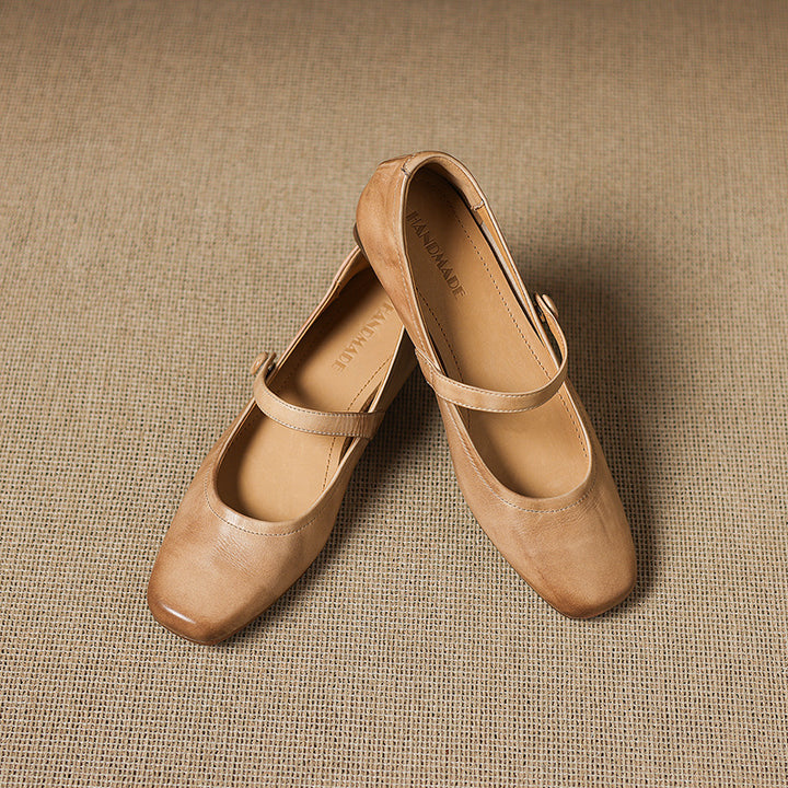 Orelia Genuine Leather Flats