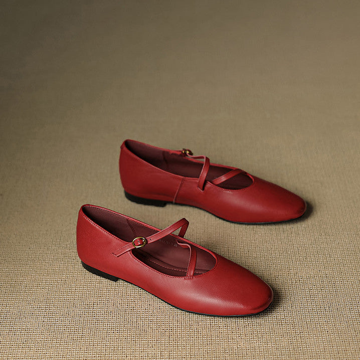 Valla Genuine Leather Flats
