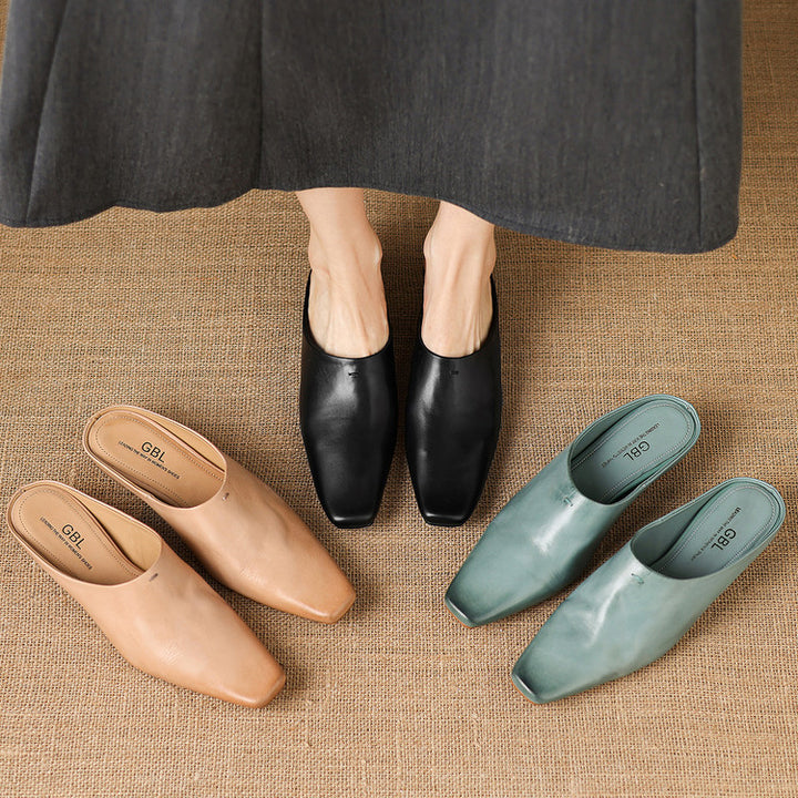 Nerissa Genuine Leather Mules