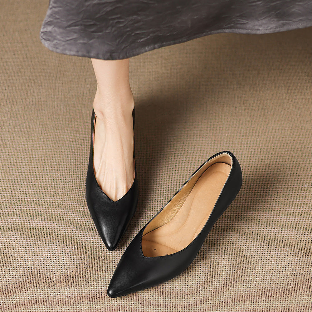Lenora Genuine Leather Heels