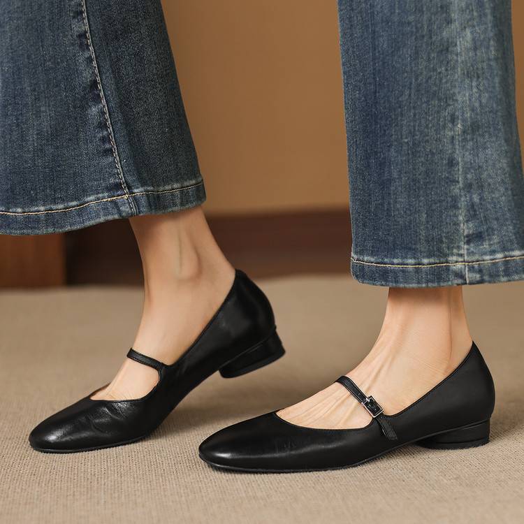 Rose Genuine Leather Flats