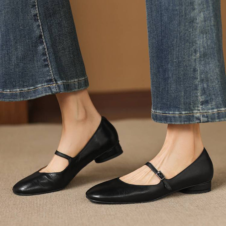 Rose Genuine Leather Flats