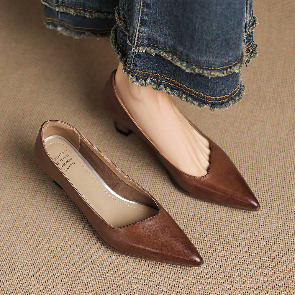 Valeria Genuine Leather Heels