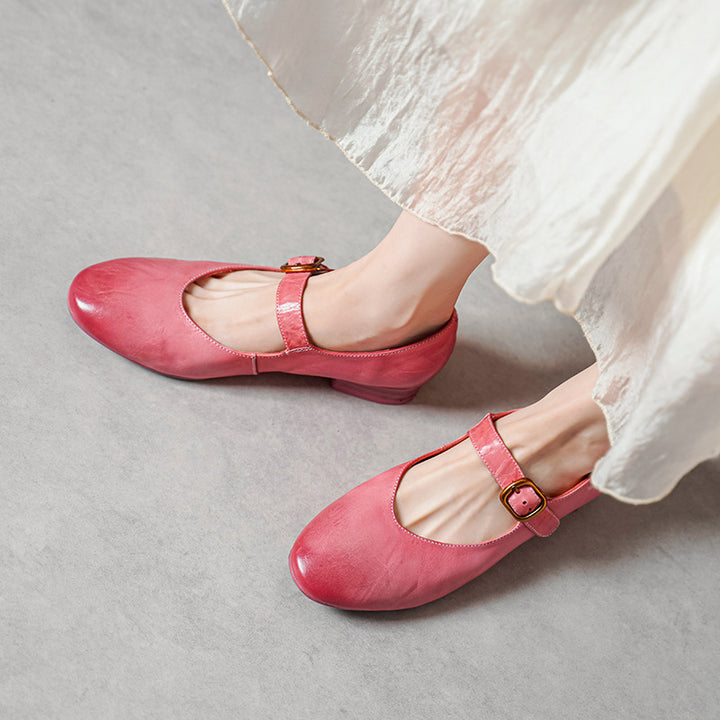 Galla Genuine Leather Heels