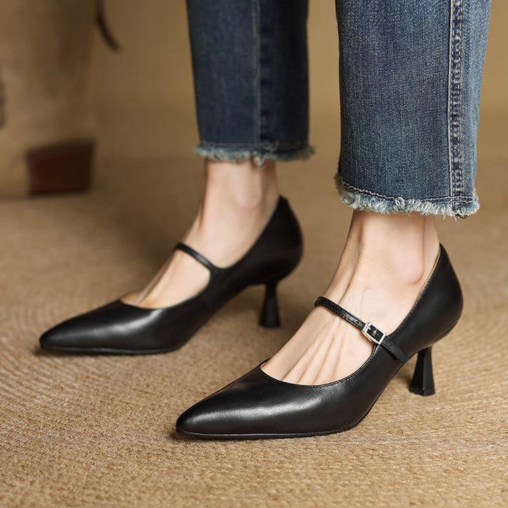 Eva Genuine Leather Heels