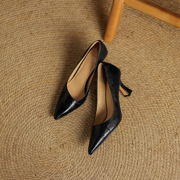 Valena Genuine Leather Heels