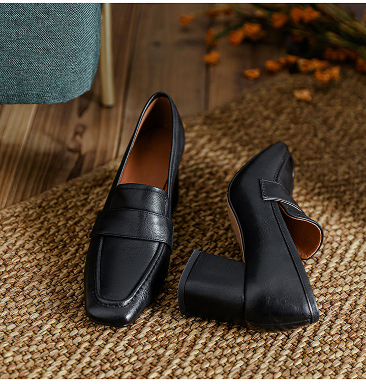 Nora Genuine Leather Heels