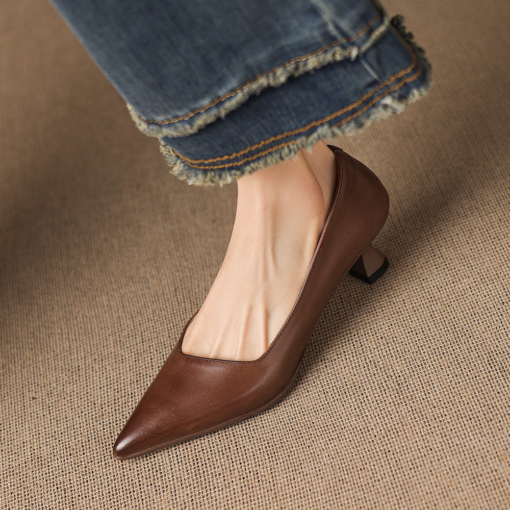 Valeria Genuine Leather Heels