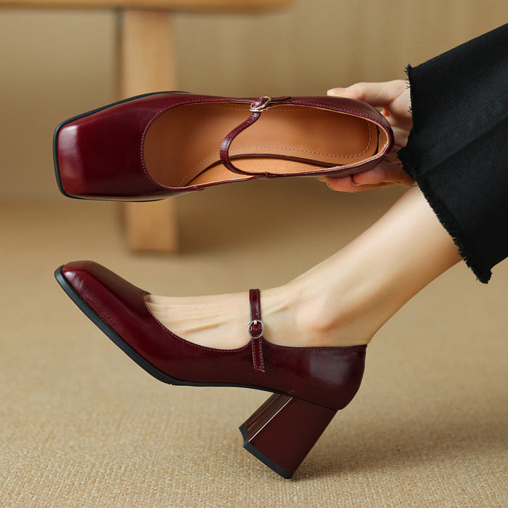 Roselle Genuine Leather Heels