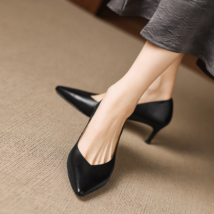 Lenora Genuine Leather Heels