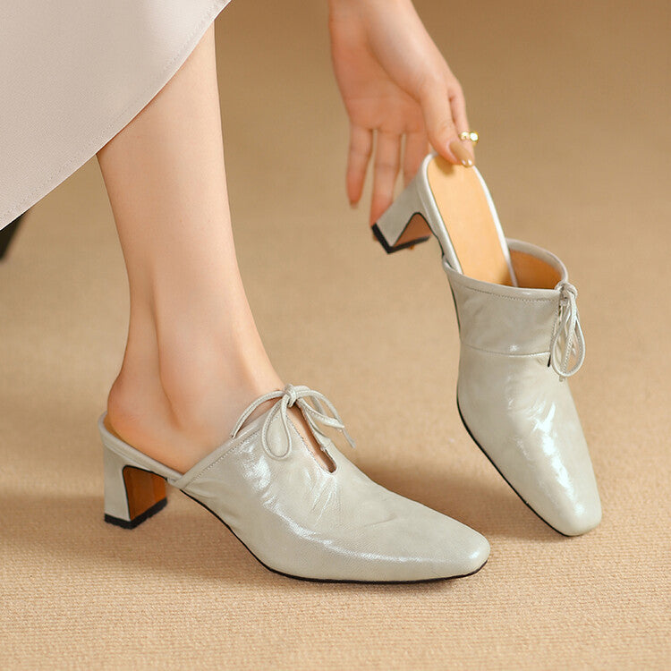 Vionetta Genuine Leather Mules