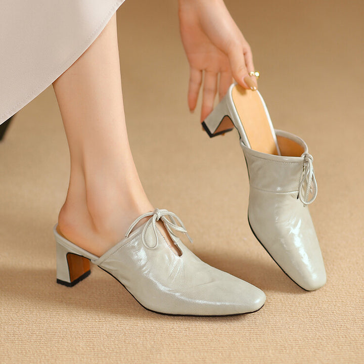 Vionetta Genuine Leather Mules