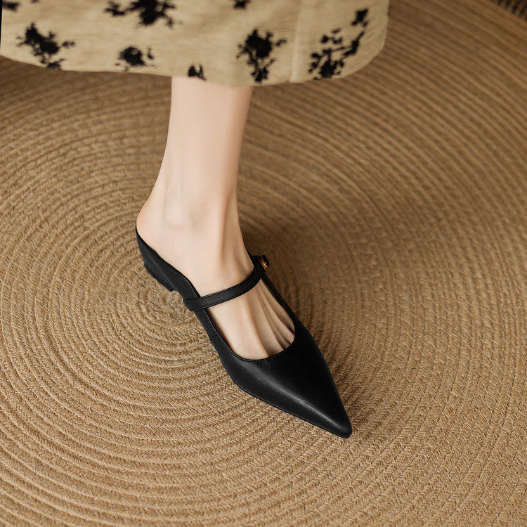 Liora Genuine Leather Mules