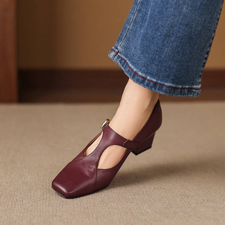 Norina Genuine Leather Heels